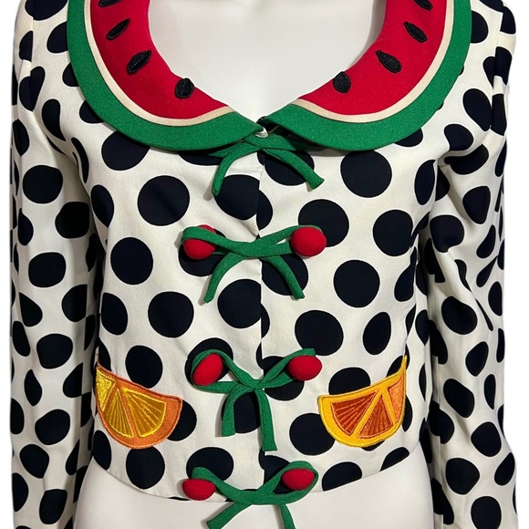 Moschino Cheap & Chic Vintage Fruit Polka Dot Jacket as seen on The Nanny - Picture 6 of 11